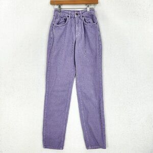 The Ragged Priest Pants Womens 24 Purple High Rise Tapered Leg Corduroy Cotton